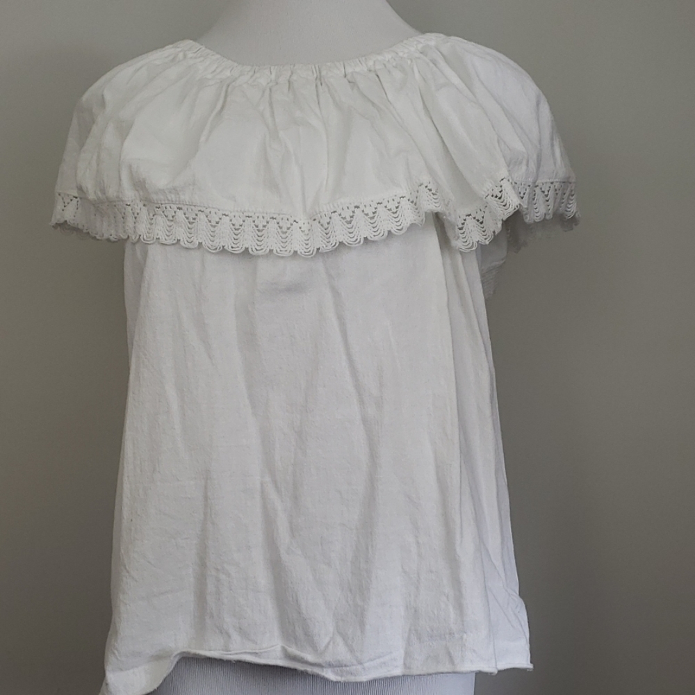 100% cotton white Mexican Blouse